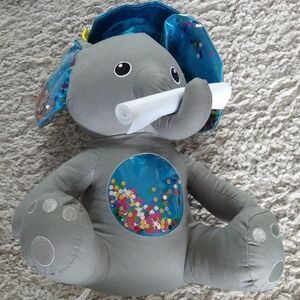 Amar Graduation Write On Gray and Blue Stuffed Elephant  Toy with Accents